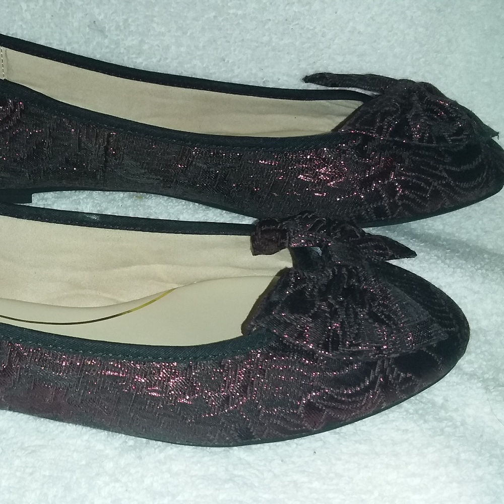 Sam Edelman Burgundy Tapestry Circus Ballerinas